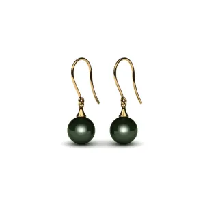 Tahitian Pearl Bell Drop Earrings, 8.75mm