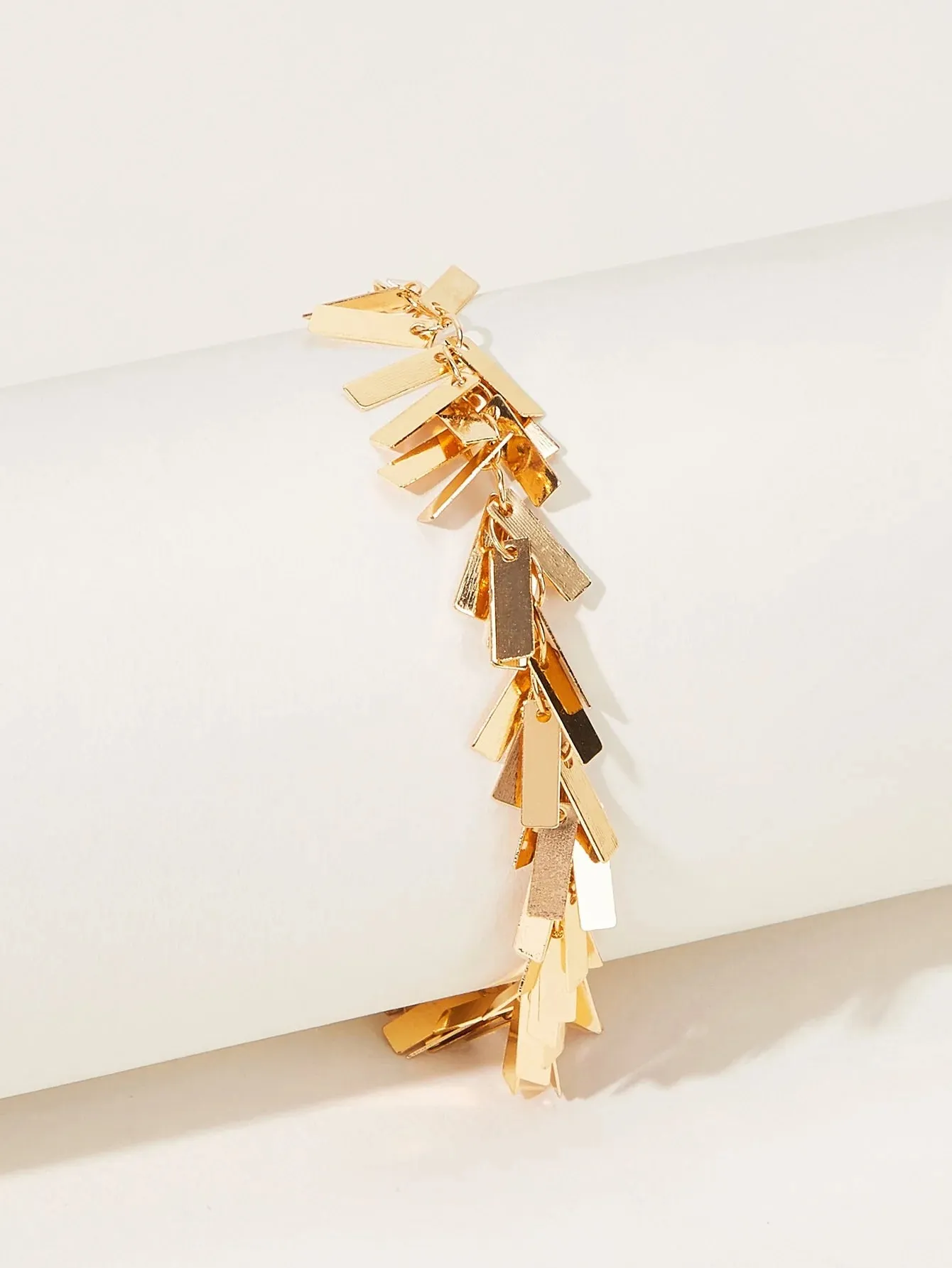Tassel Metallic Strip Decor Anklet 1pc - FD ⚡