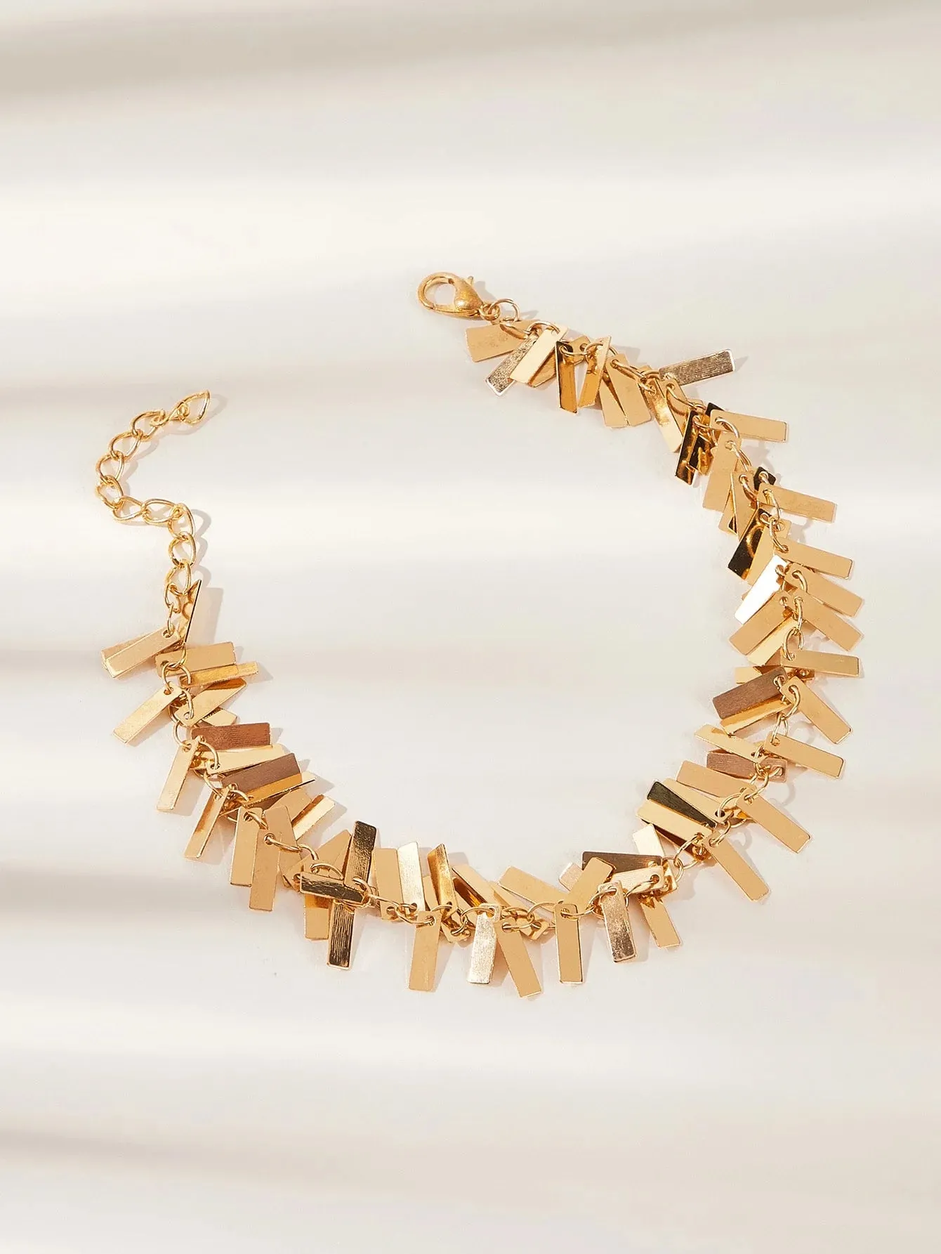 Tassel Metallic Strip Decor Anklet 1pc - FD ⚡