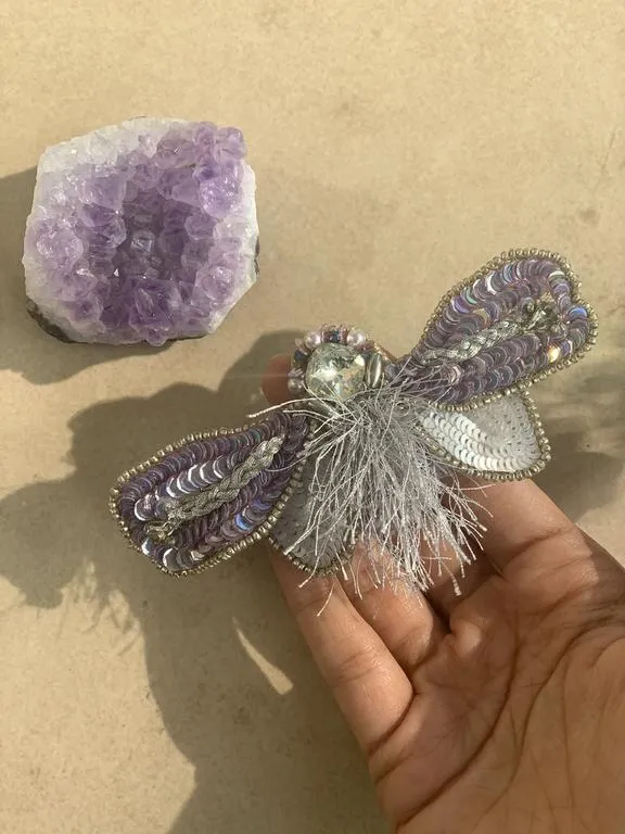 the buzzing violet brooch