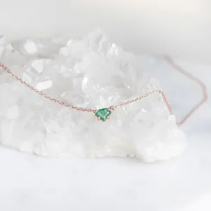 The Geometric Emerald Necklace | 10K Rose Gold