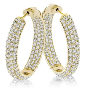 “The Midi” Pave Crystal Inside-outside Hoop Earrings