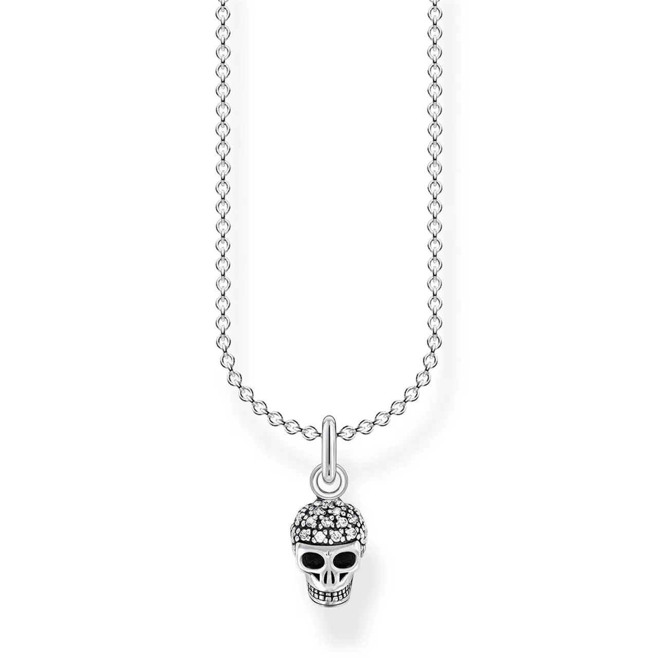 Thomas Sabo Charm Club Cubic Zirconia Skull 38-45cm
