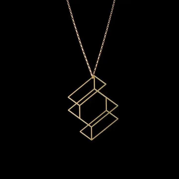Three Planes Pendant Necklace