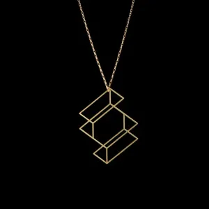 Three Planes Pendant Necklace