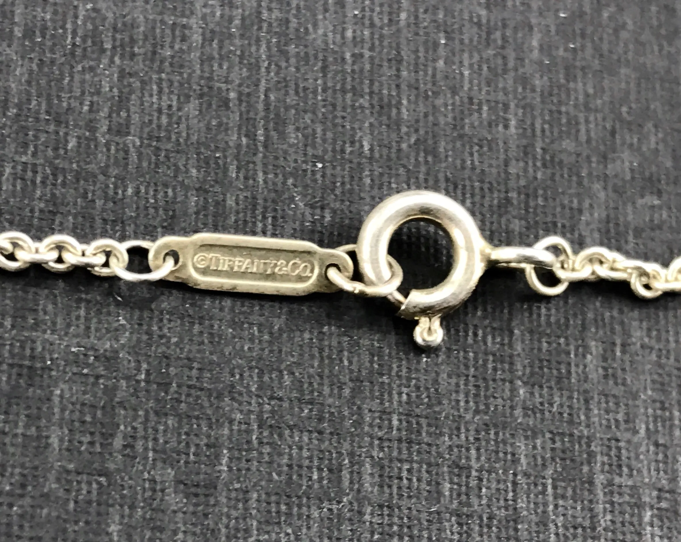 Tiffany & Co Sterling Silver T&Co Bar Pendant Necklace