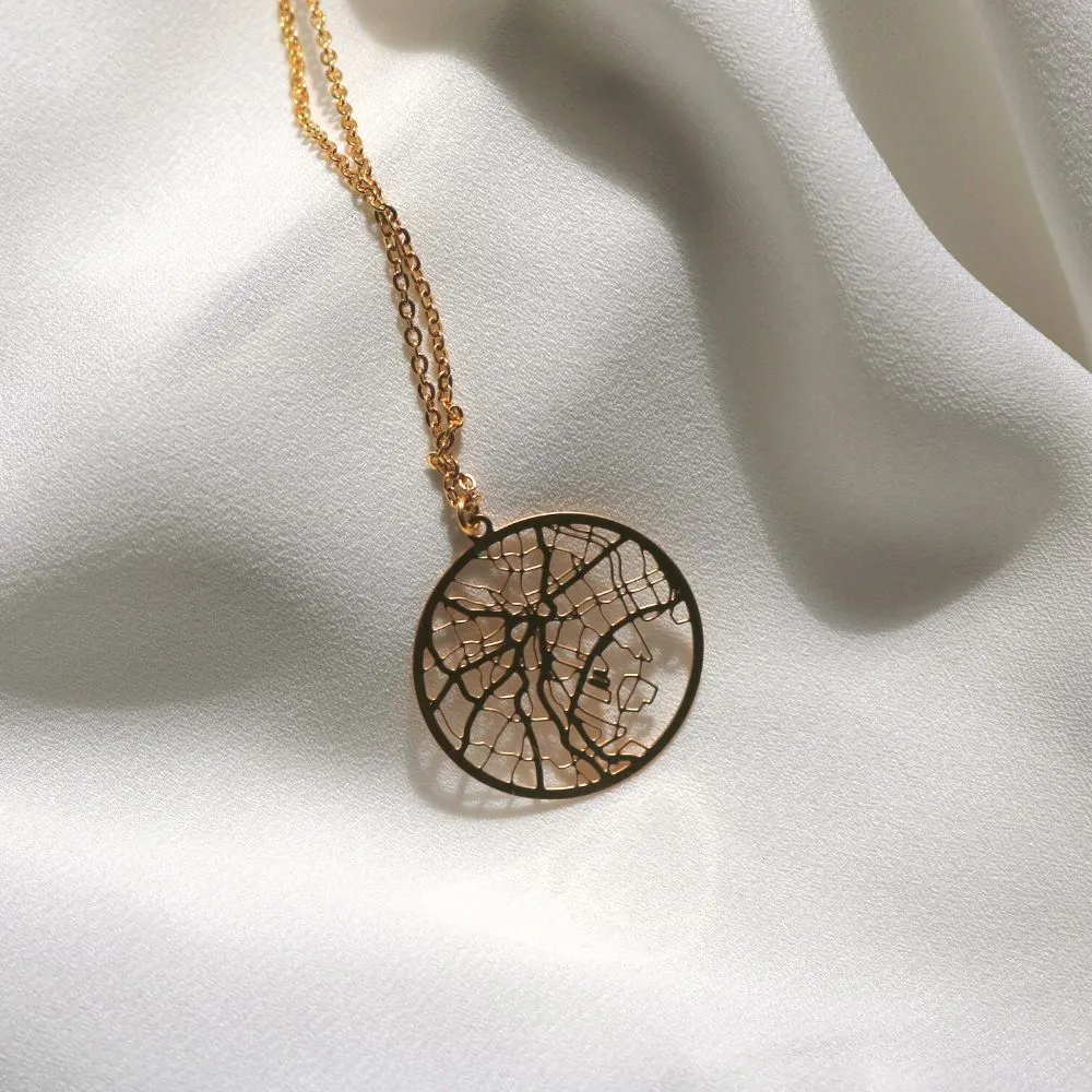 Tokyo Gold - City Map Necklace