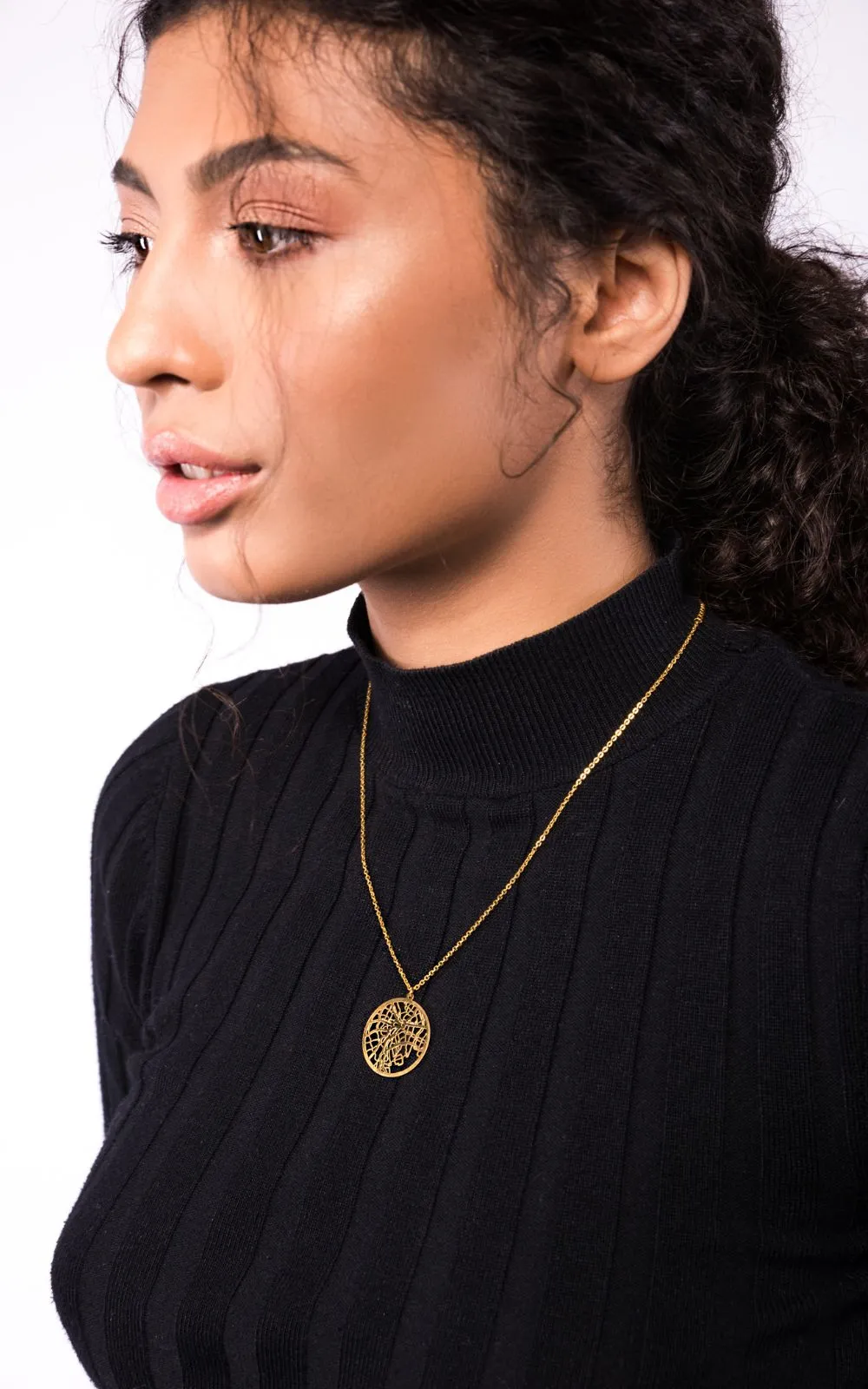 Tokyo Gold - City Map Necklace
