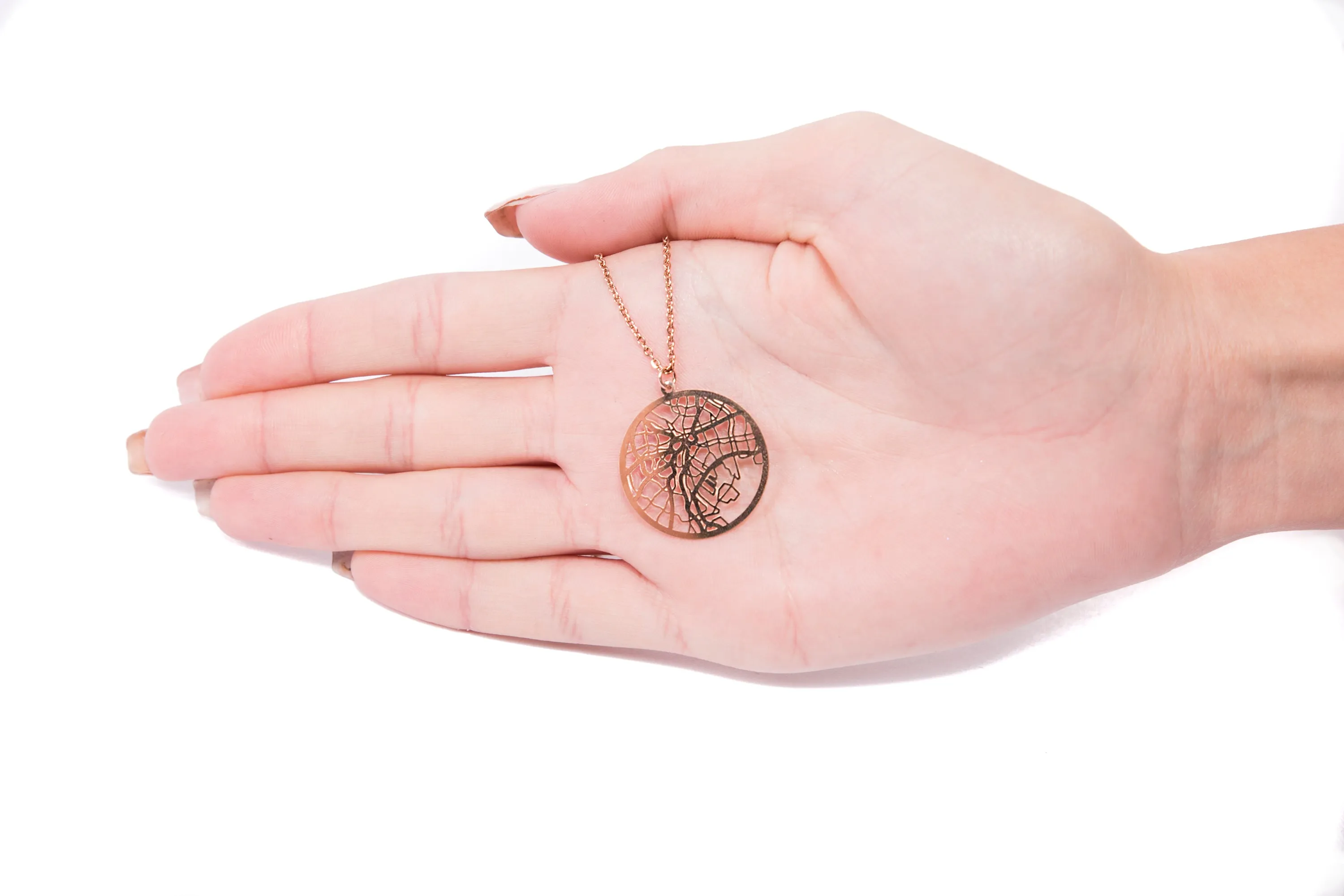 Tokyo Rose Gold - City Map Necklace