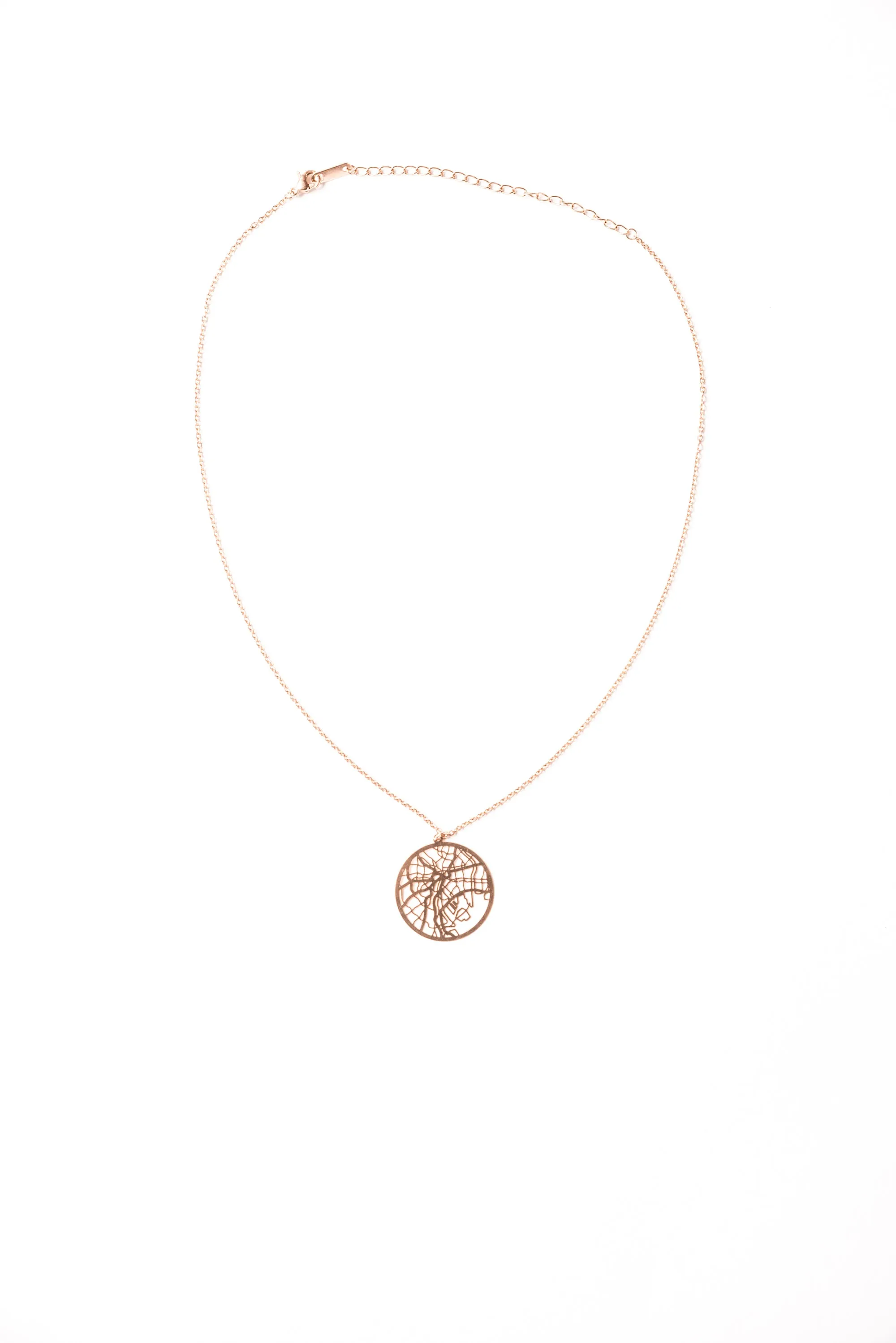 Tokyo Rose Gold - City Map Necklace
