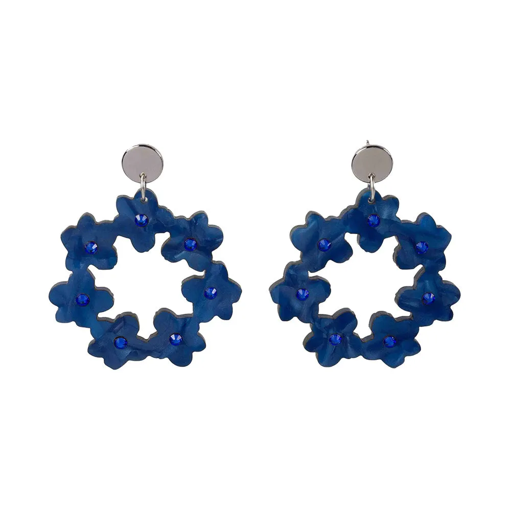 Toolally Crystal Blossom Hoop Earrings
