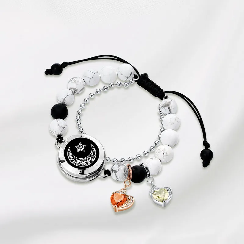 totwoo Birthstone Heart Charms(Silver/Rose Gold)