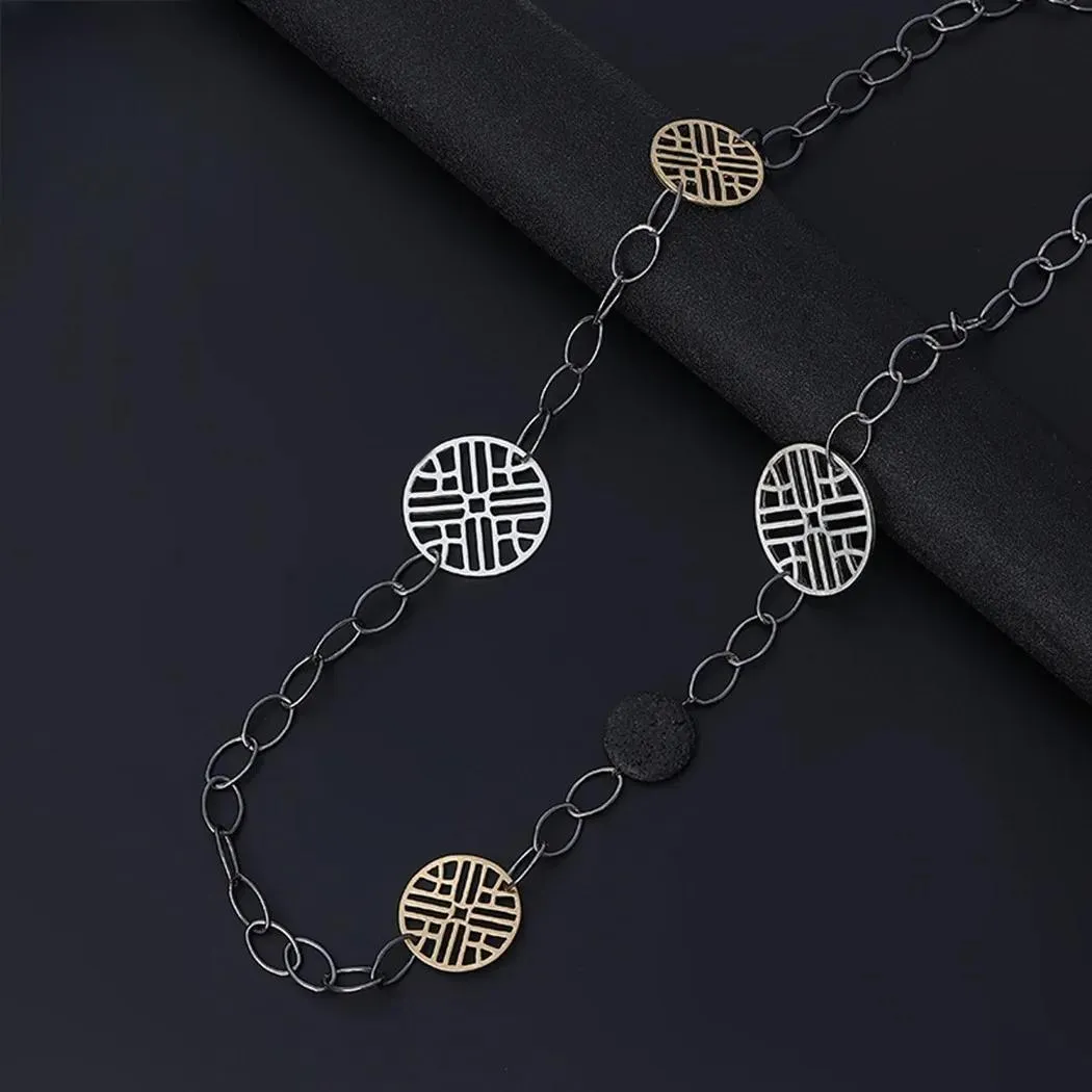 Trending Long Cross Iron Chains Collares Necklace for Women