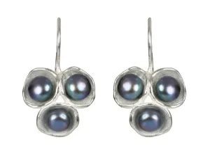 Tri-Pod Pearl Earrings with Hook