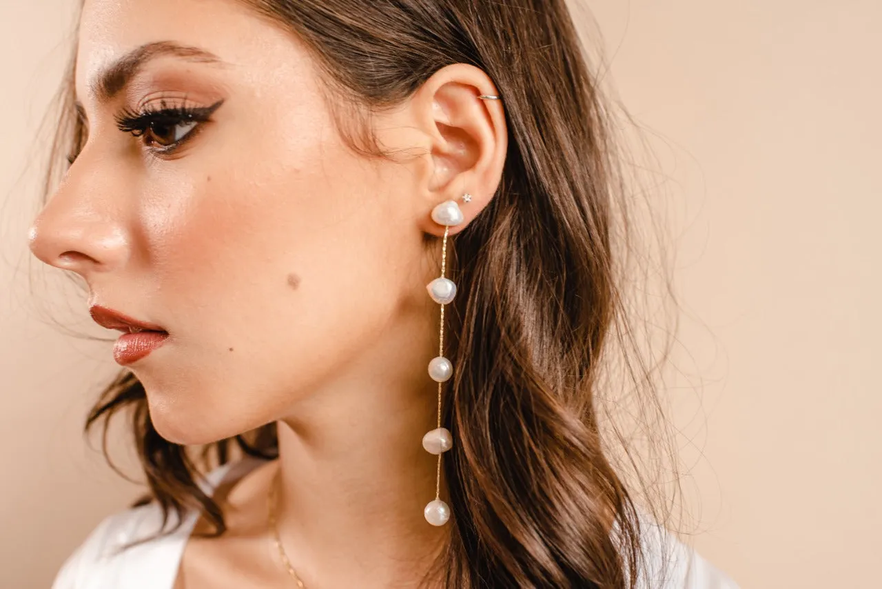 Tulum freshwater pearl earrings