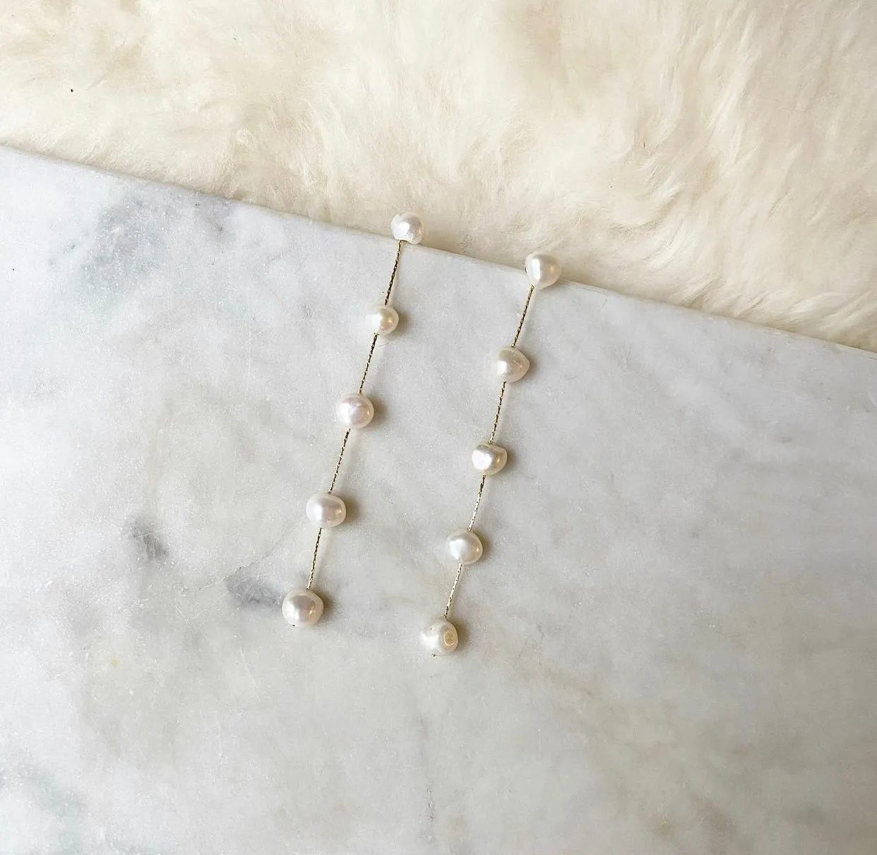 Tulum freshwater pearl earrings