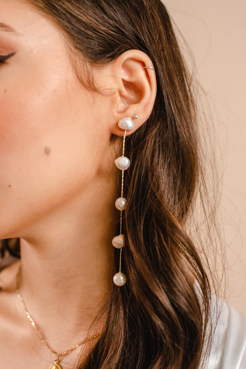 Tulum freshwater pearl earrings