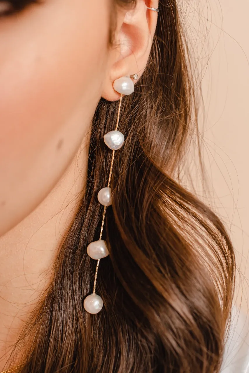 Tulum freshwater pearl earrings