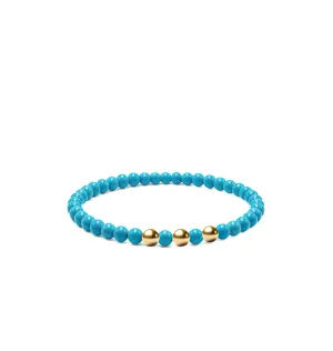 Turquoise December Birthstone Bracelet 4mm