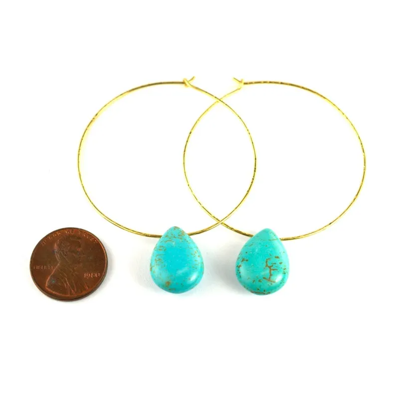 Turquoise Hoop Earrings