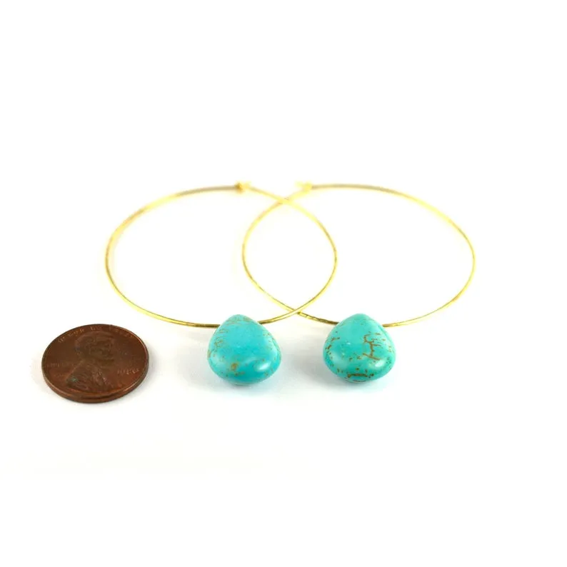 Turquoise Hoop Earrings