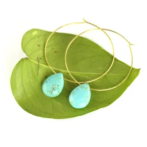 Turquoise Hoop Earrings