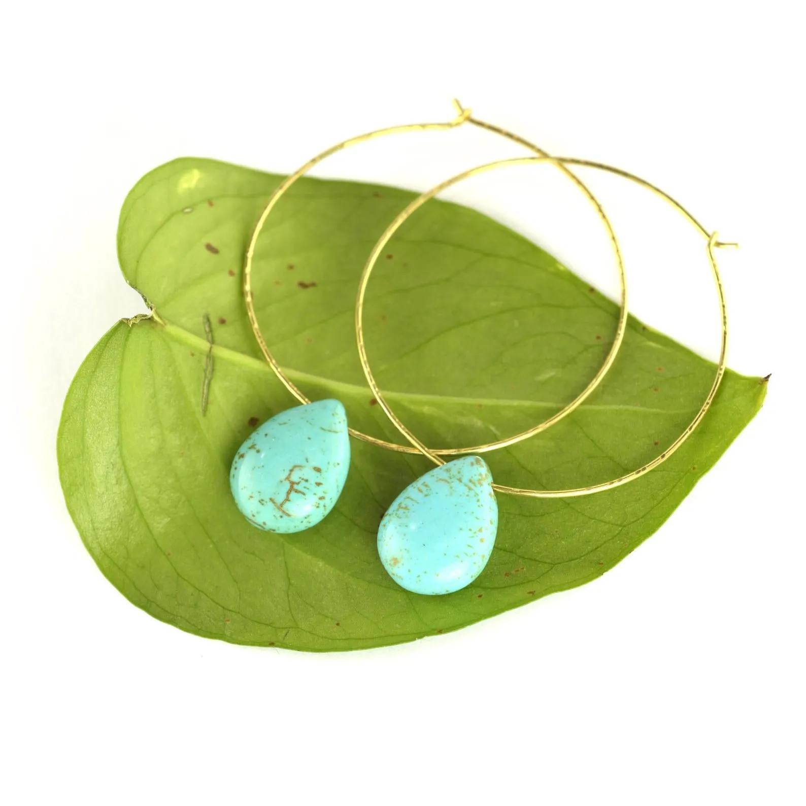 Turquoise Hoop Earrings
