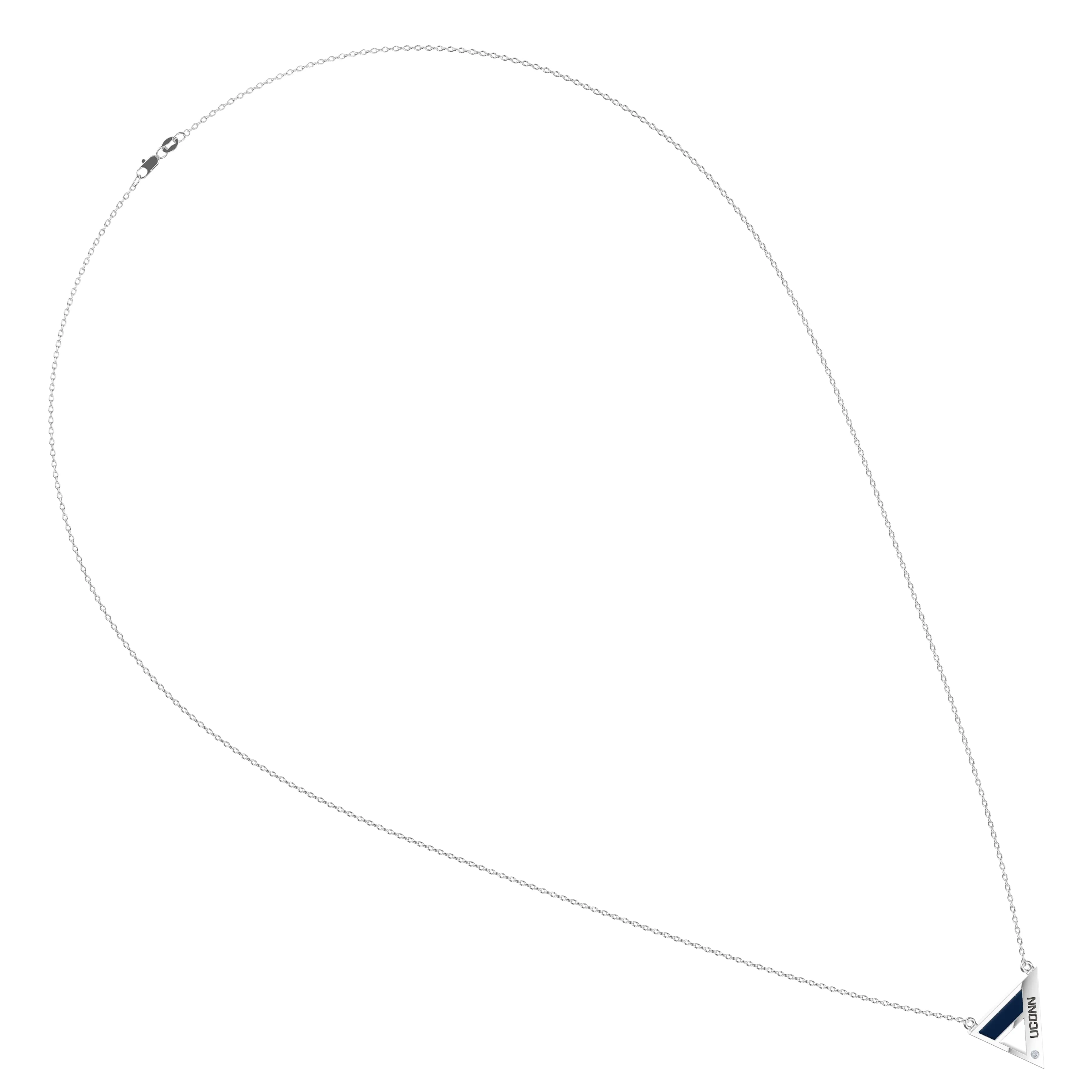 UCONN Geometric Necklace in Sterling Silver