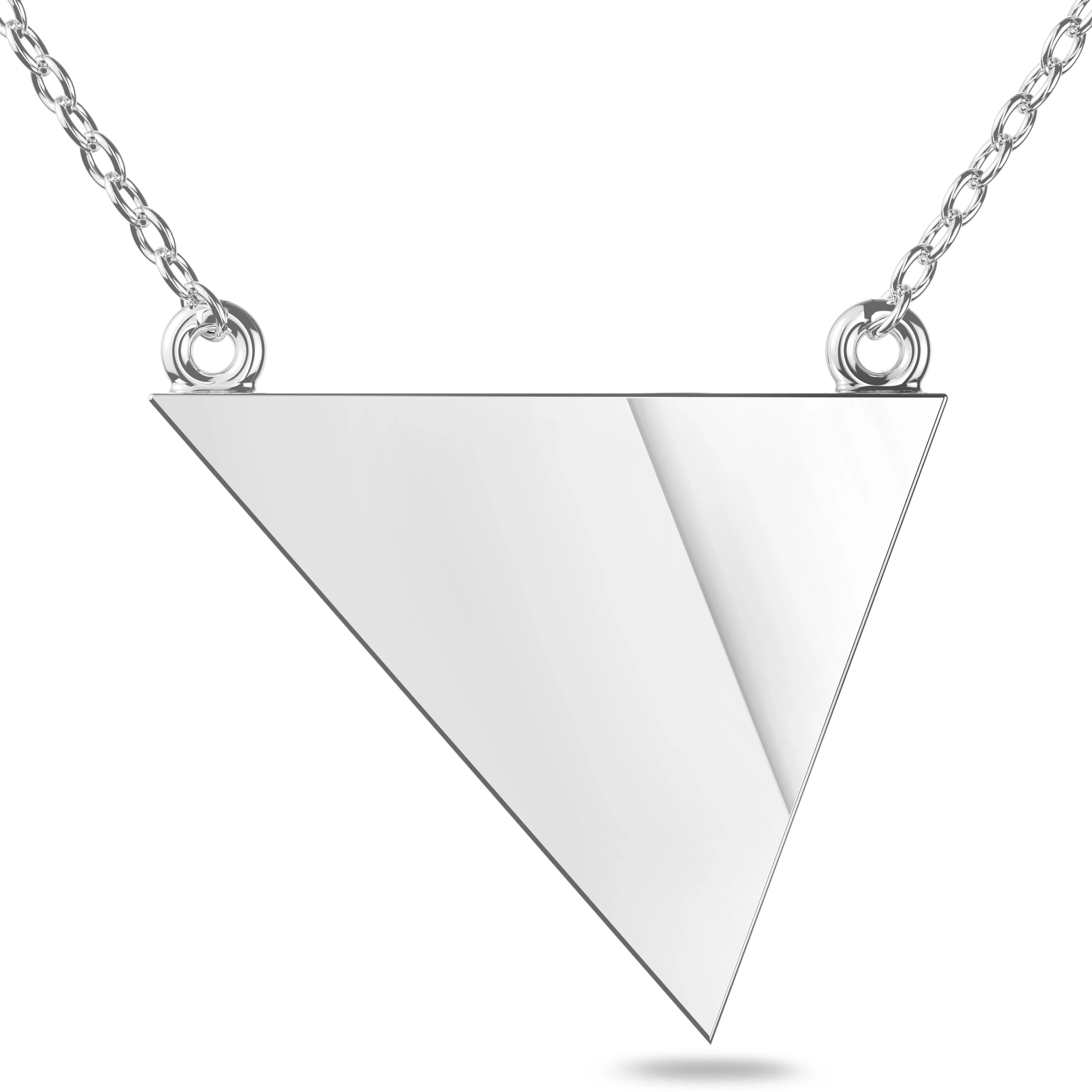 UCONN Geometric Necklace in Sterling Silver