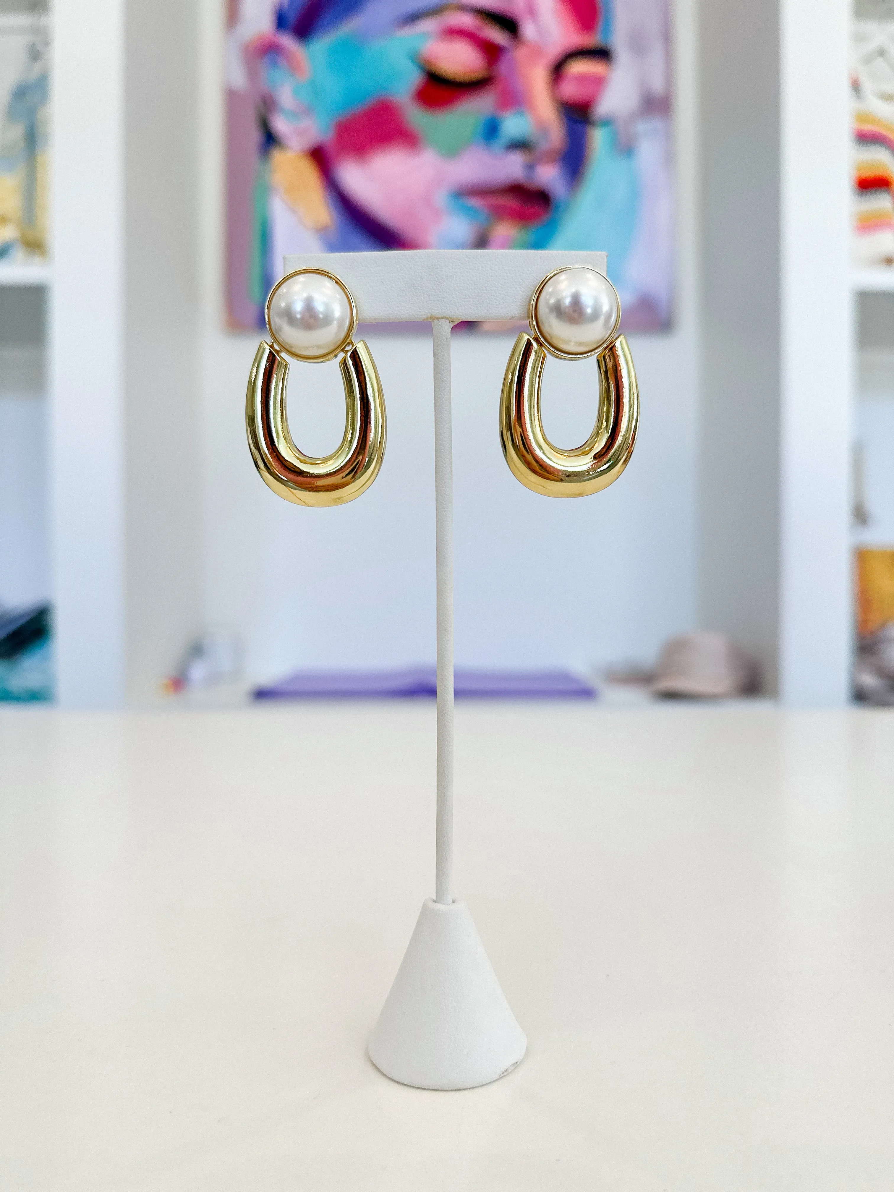 Uptown Pearl Drop Earrings