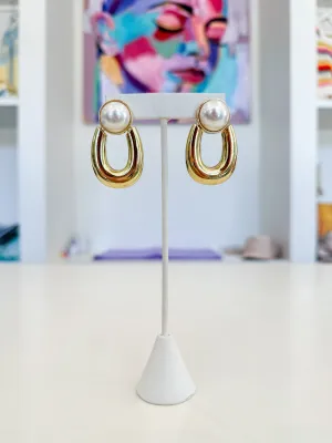 Uptown Pearl Drop Earrings