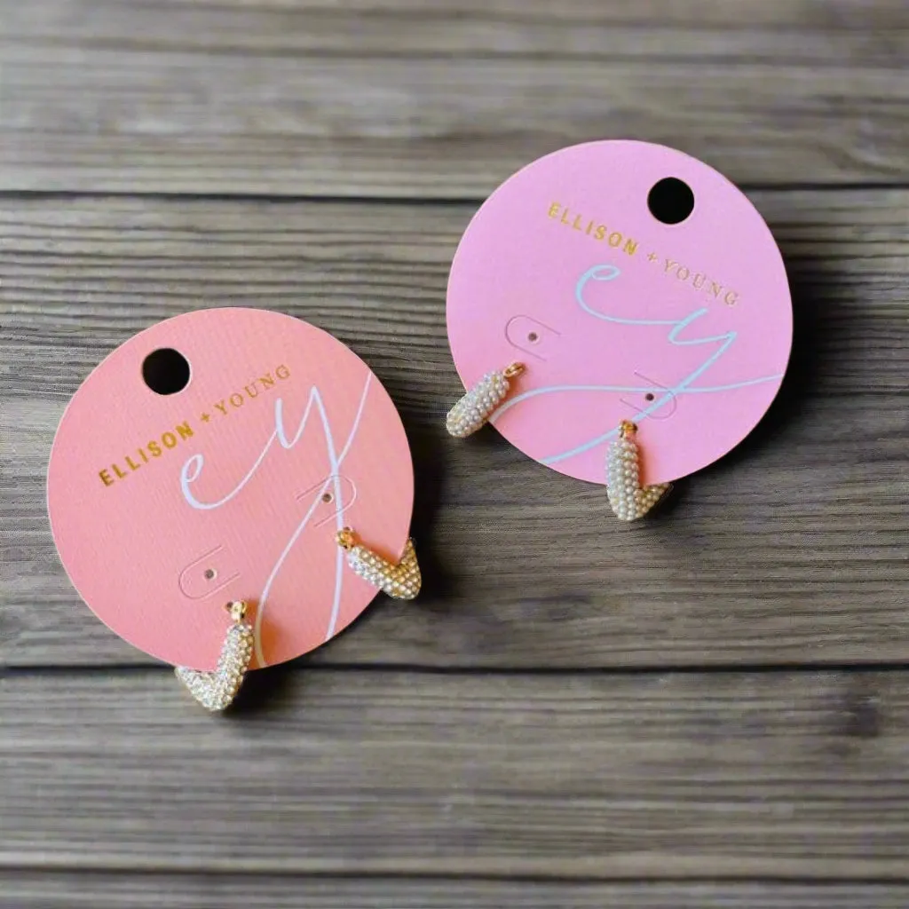 V Shape Classy Hoop Earrings