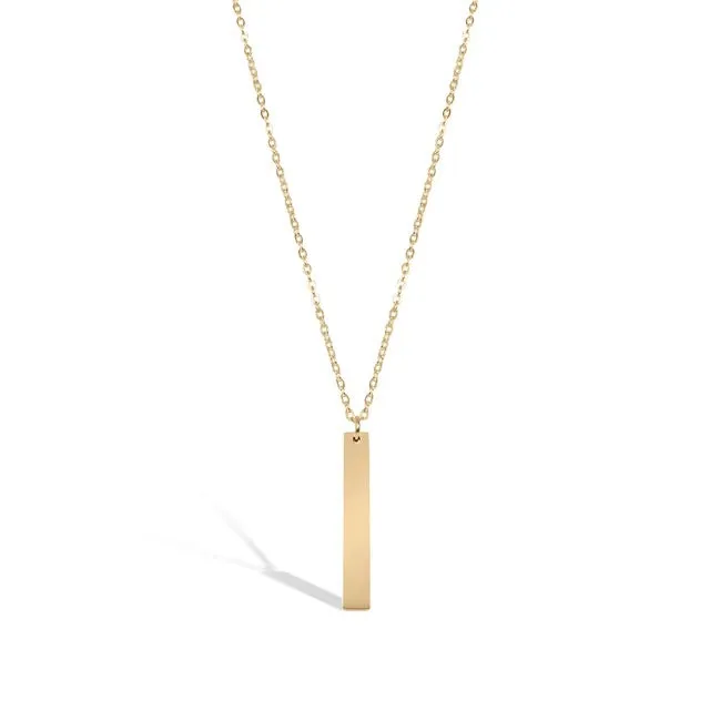Vertical Stainless Steel Bar Necklace