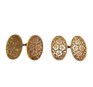 Victorian Hardy Brothers 9ct Gold Cufflinks