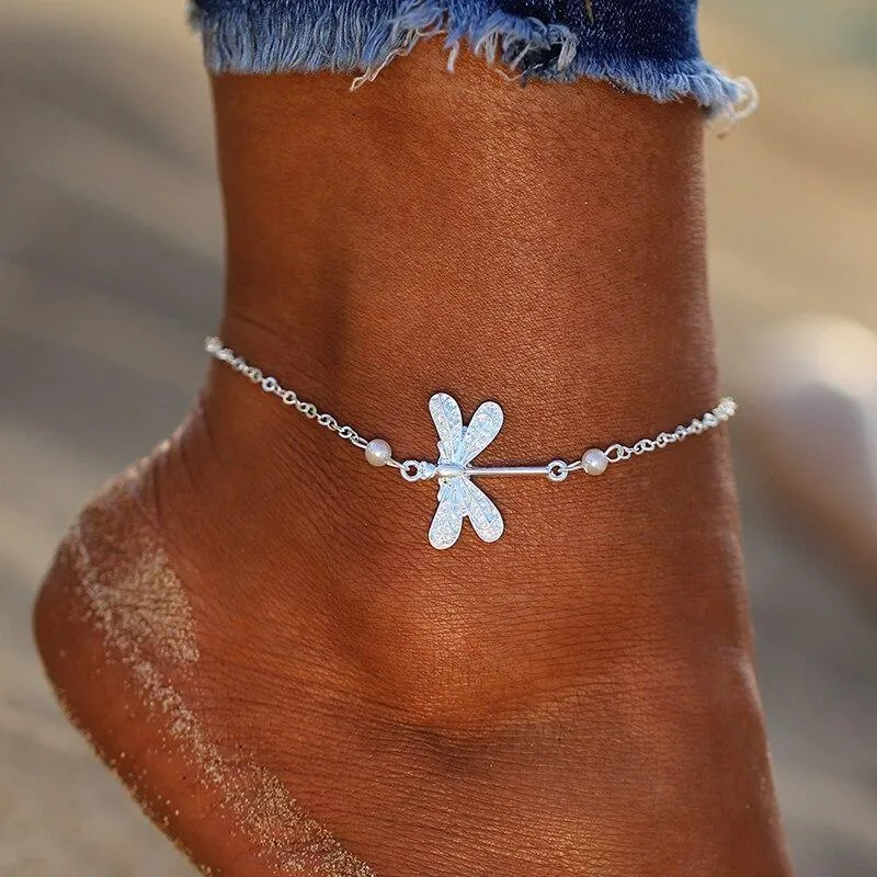 Vintage Anklet Brecelets Set Fashion For Women Multilayers Adjustable Anklet Jewelry Design