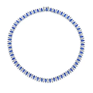 Vintage Art Deco Collar Necklace Clear White Cubic Zirconia for Bridal Events