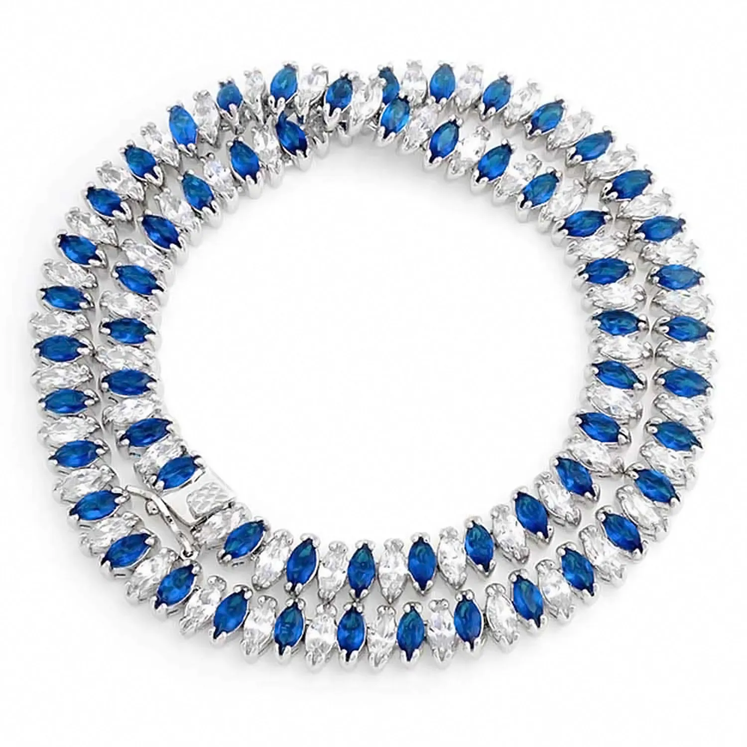 Vintage Art Deco Collar Necklace Clear White Cubic Zirconia for Bridal Events