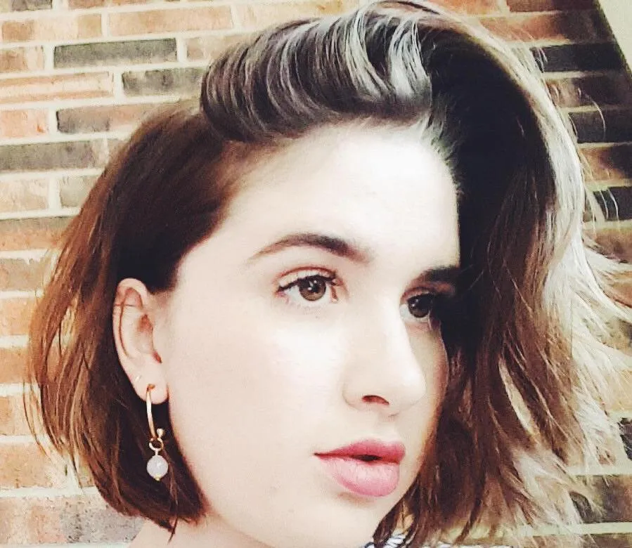 Vintage Gold Hoop Earrings with Blue Lapis Bead