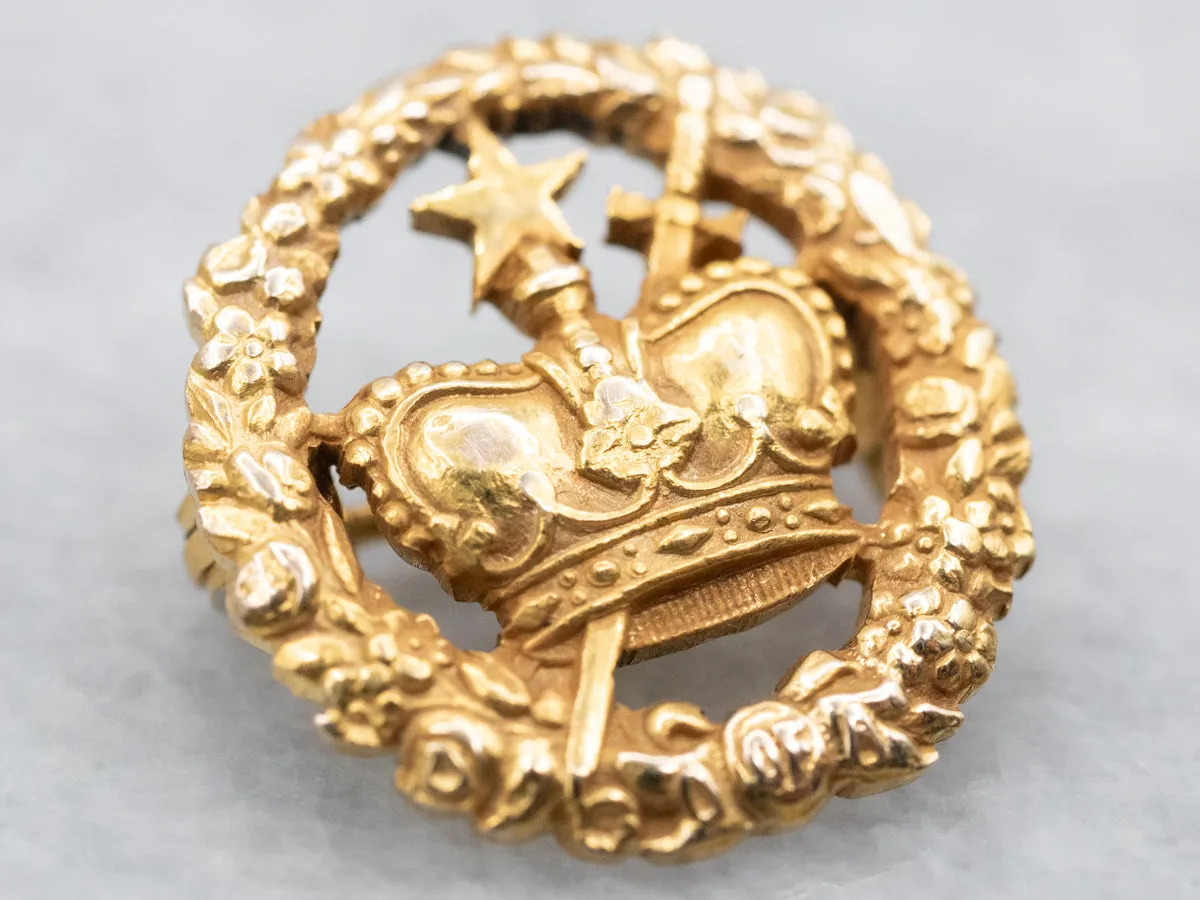 Vintage Gold Knights Templar Pin