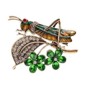 Vintage Grasshopper Brooch