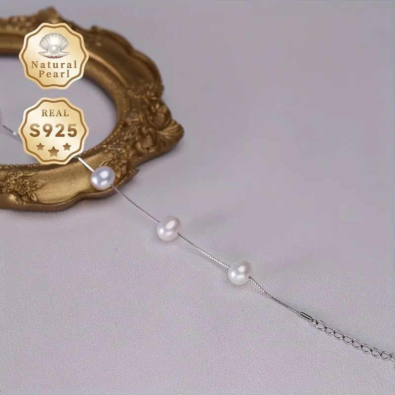 Vintage June Birthstone 925 Silver Chain Bracelet
