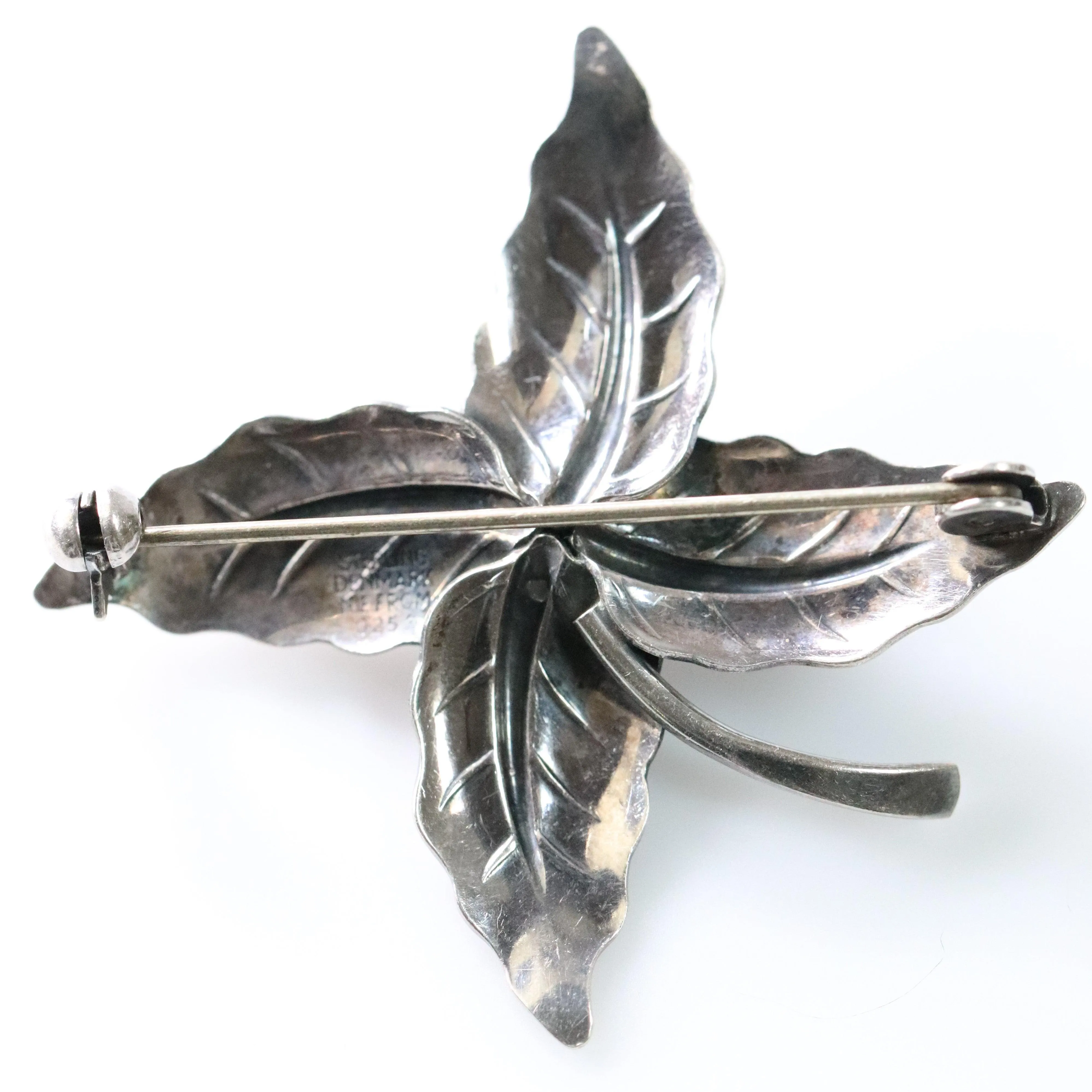 Vintage NE From Sterling Silver Jewelry | Floral Holly Berry Brooch