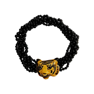 Vintage Tiger Head Clasp Necklace