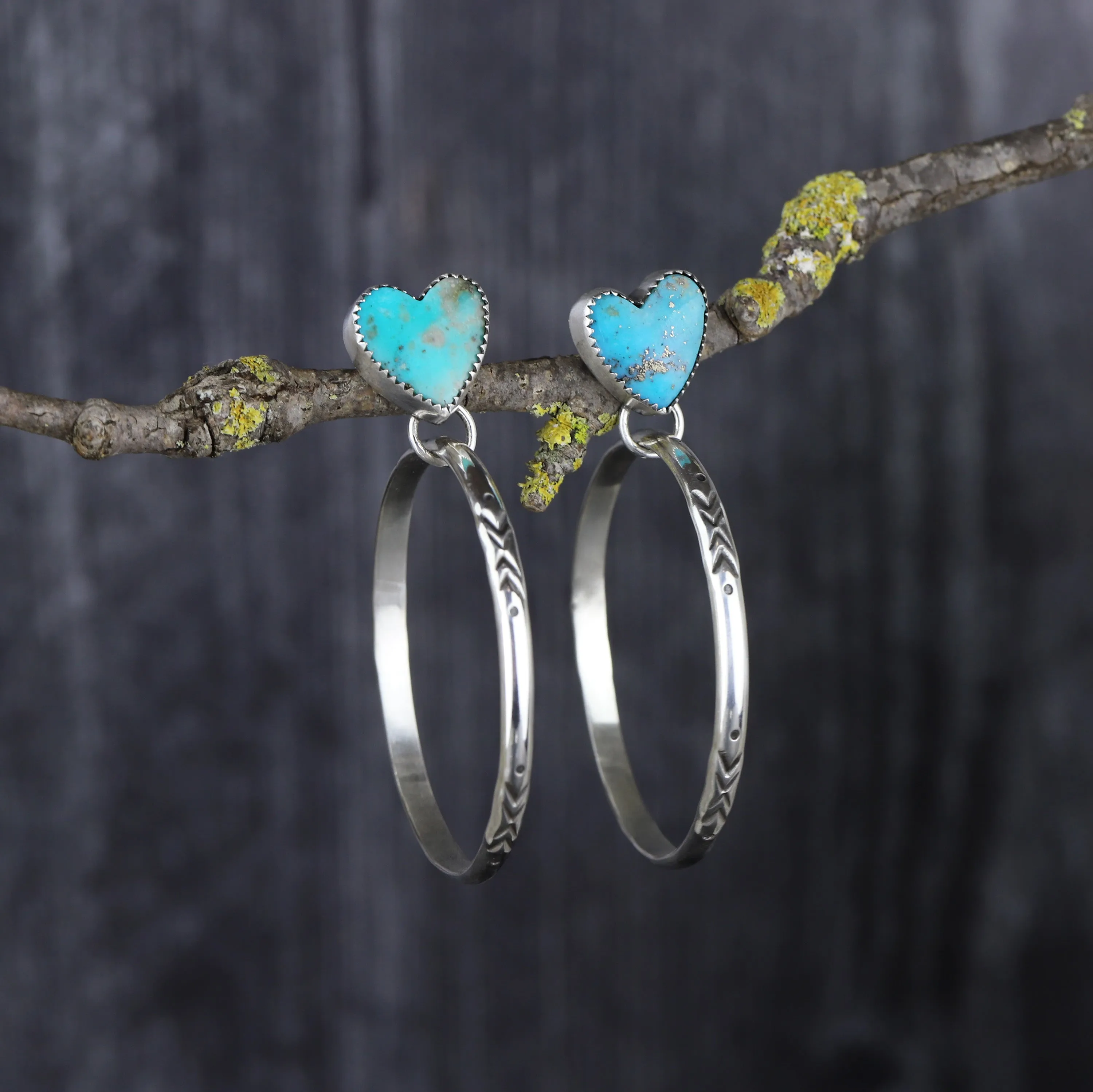 Wear Your Heart Post Hoop Earrings Med