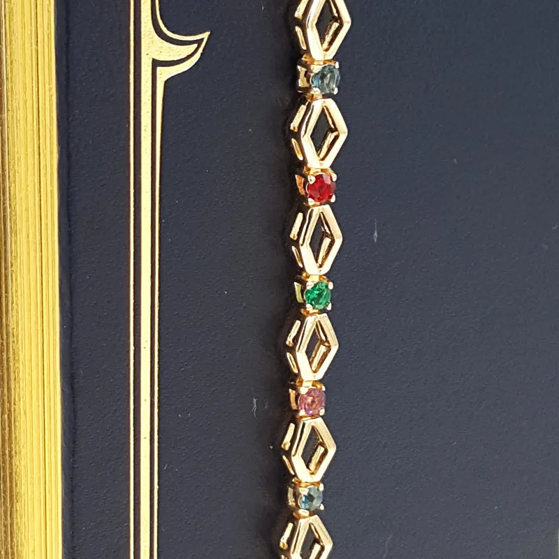 West Germany Vintage Necklace, Roman Rhinestone Bracelet and AAi Brooch