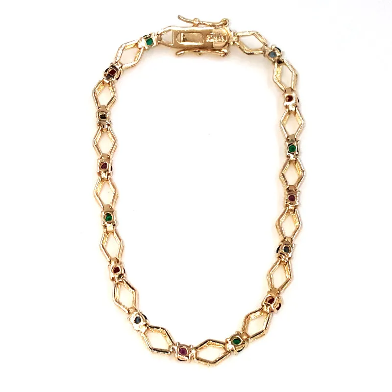 West Germany Vintage Necklace, Roman Rhinestone Bracelet and AAi Brooch