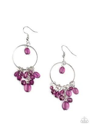 Where the Sky Touches the Sea Purple Paparazzi Earrings