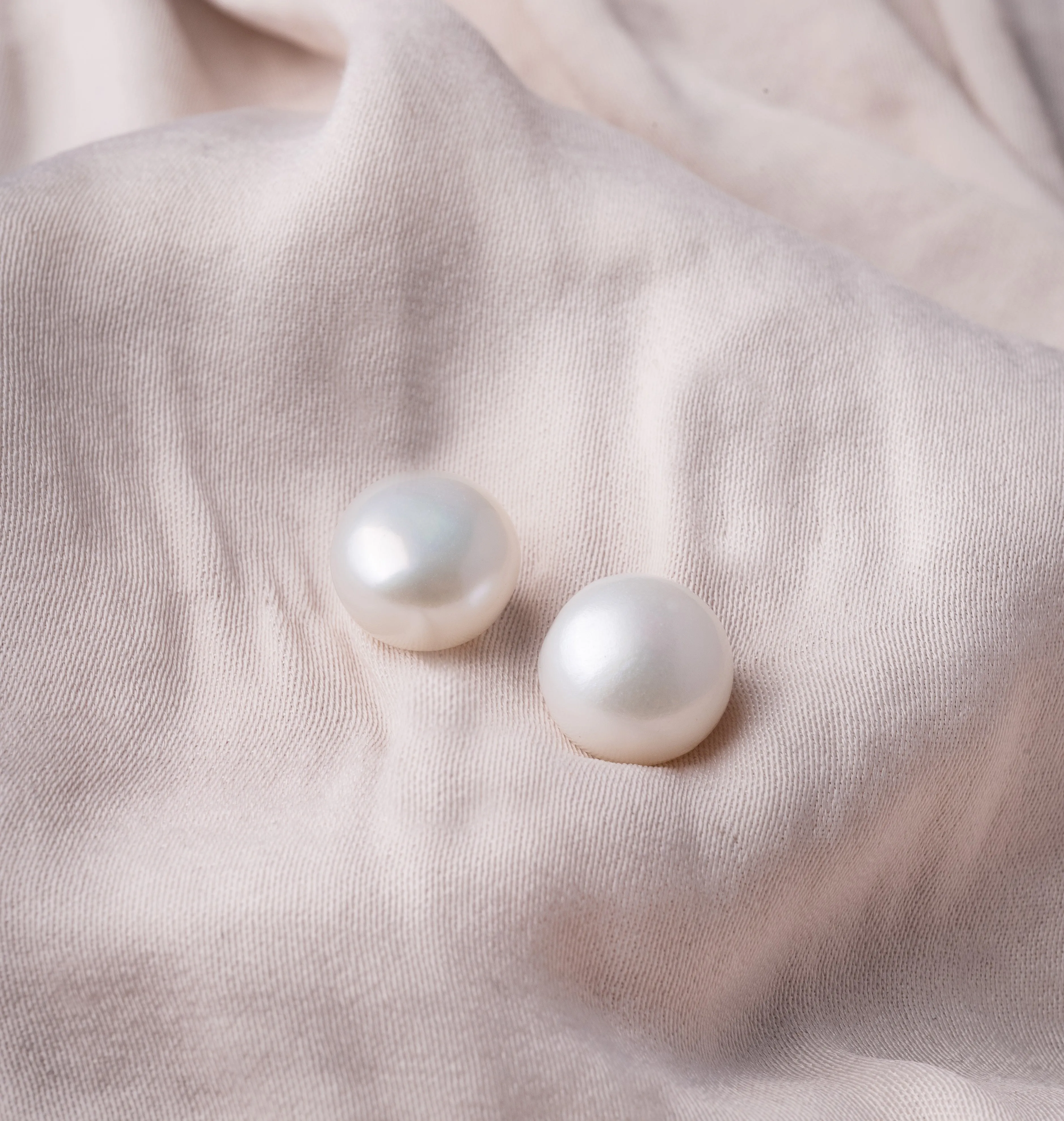 White Pearl Stud Earrings