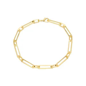 Wide Elongated Paperclip Chain Anklet