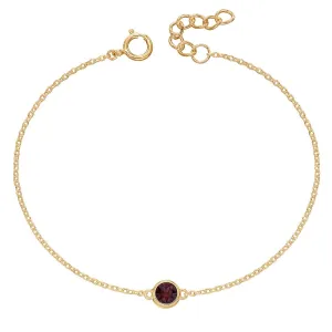 Yellow Gold Plated Sterling Silver Birthstone Bracelet